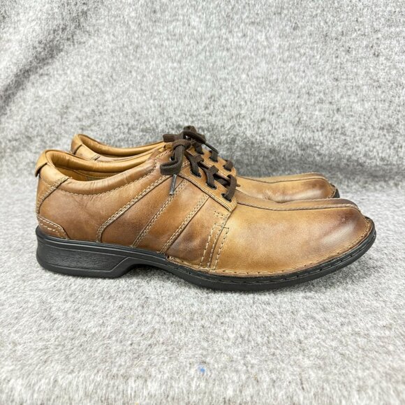 ✅Mens 12 Clarks Collection Touareg Vibe Bicycle Toe Derby Oxfords Ortholite Sole - Picture 7 of 13
